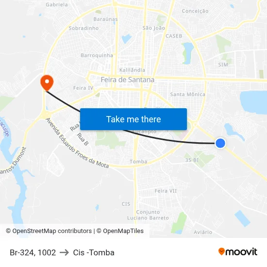Br-324, 1002 to Cis -Tomba map