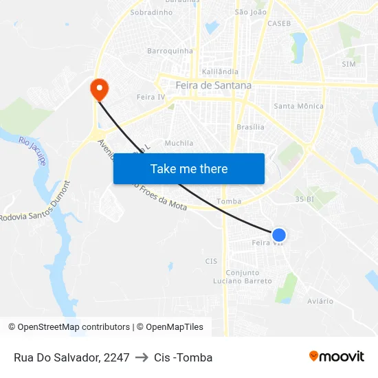 Rua Do Salvador, 2247 to Cis -Tomba map