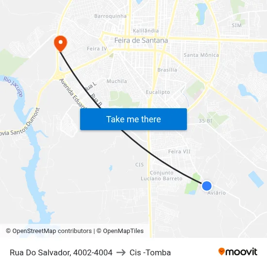 Rua Do Salvador, 4002-4004 to Cis -Tomba map