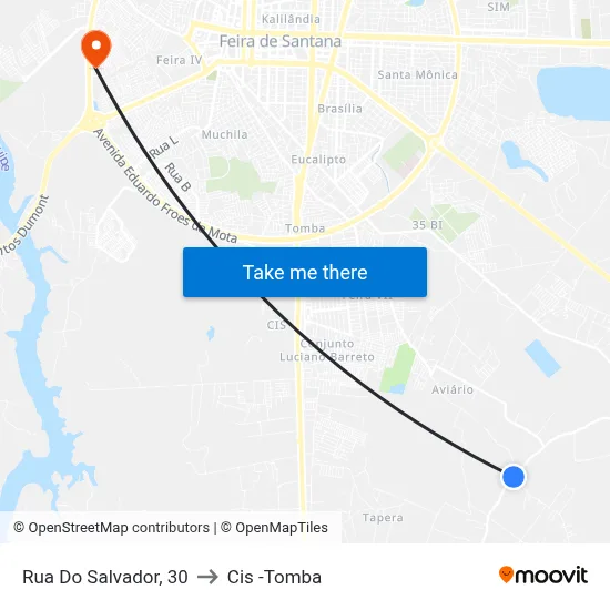 Rua Do Salvador, 30 to Cis -Tomba map