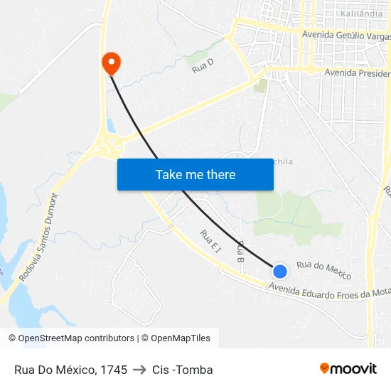 Rua Do México, 1745 to Cis -Tomba map