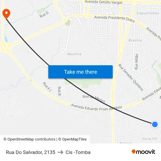 Rua Do Salvador, 2135 to Cis -Tomba map