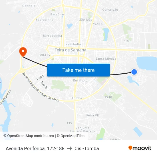 Avenida Periférica, 172-188 to Cis -Tomba map