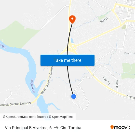 Via Principal B Viveiros, 6 to Cis -Tomba map