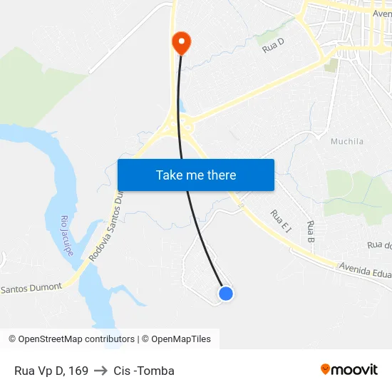 Rua Vp D, 169 to Cis -Tomba map