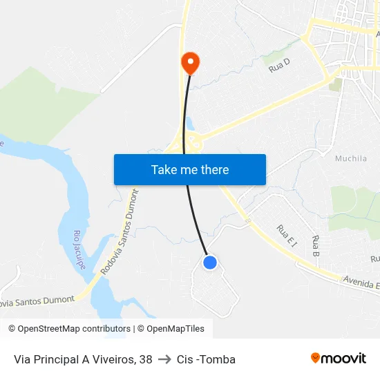 Via Principal A Viveiros, 38 to Cis -Tomba map