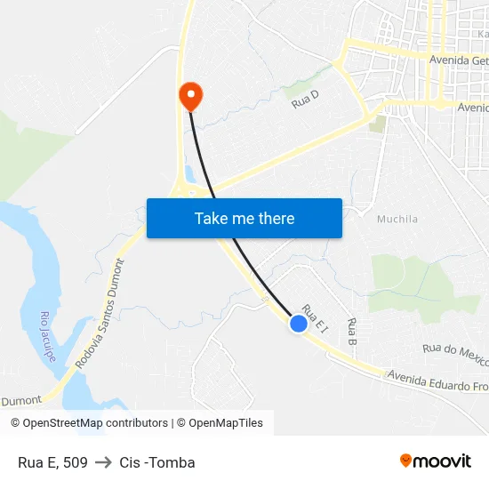 Rua E, 509 to Cis -Tomba map