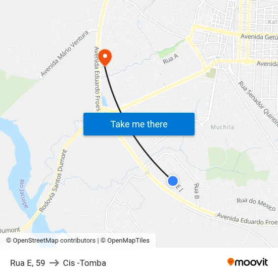 Rua E, 59 to Cis -Tomba map