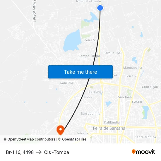 Br-116, 4498 to Cis -Tomba map