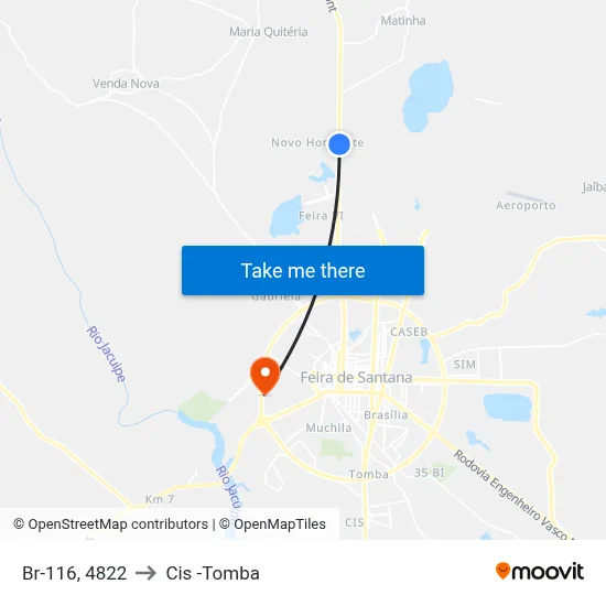 Br-116, 4822 to Cis -Tomba map