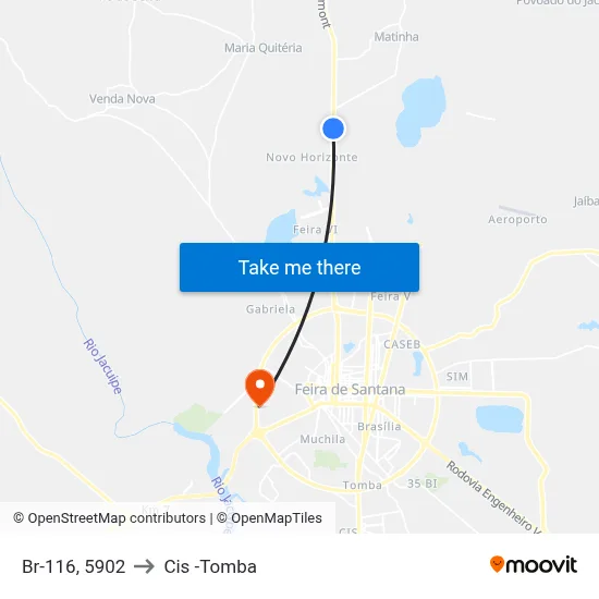 Br-116, 5902 to Cis -Tomba map