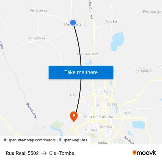 Rua Real, 5502 to Cis -Tomba map