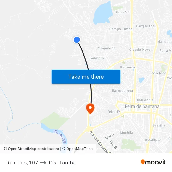 Rua Taio, 107 to Cis -Tomba map
