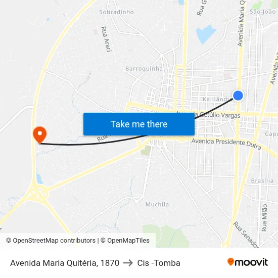 Avenida Maria Quitéria, 1870 to Cis -Tomba map