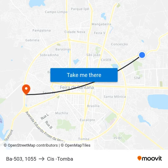 Ba-503, 1055 to Cis -Tomba map