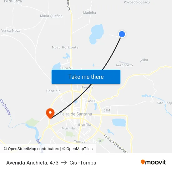 Avenida Anchieta, 473 to Cis -Tomba map