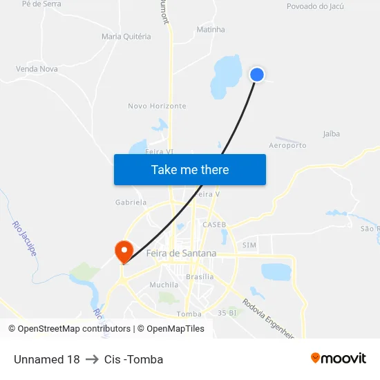 Unnamed 18 to Cis -Tomba map