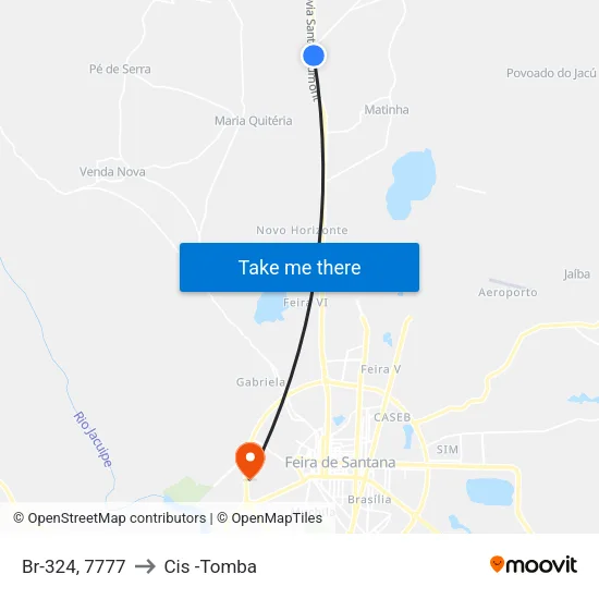 Br-324, 7777 to Cis -Tomba map