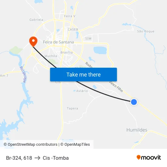 Br-324, 618 to Cis -Tomba map