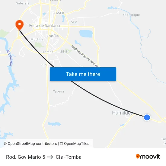 Rod. Gov Mario 5 to Cis -Tomba map