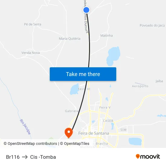 Br116 to Cis -Tomba map