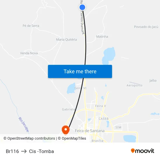 Br116 to Cis -Tomba map