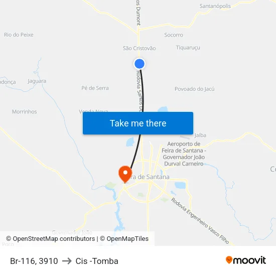Br-116, 3910 to Cis -Tomba map