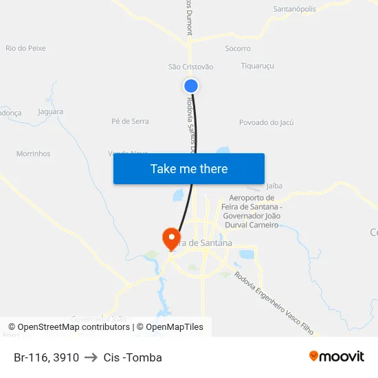 Br-116, 3910 to Cis -Tomba map