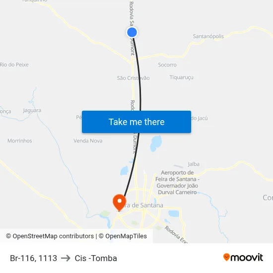 Br-116, 1113 to Cis -Tomba map
