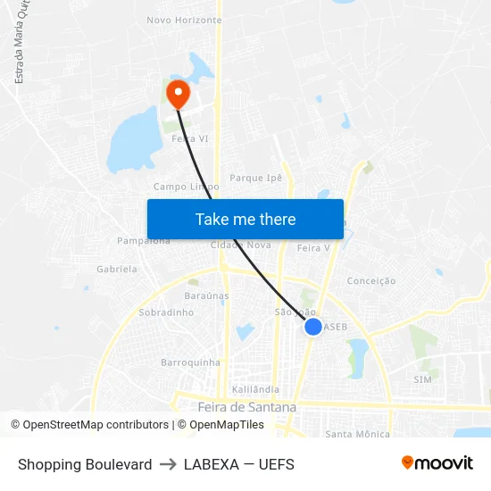 Shopping Boulevard to LABEXA — UEFS map
