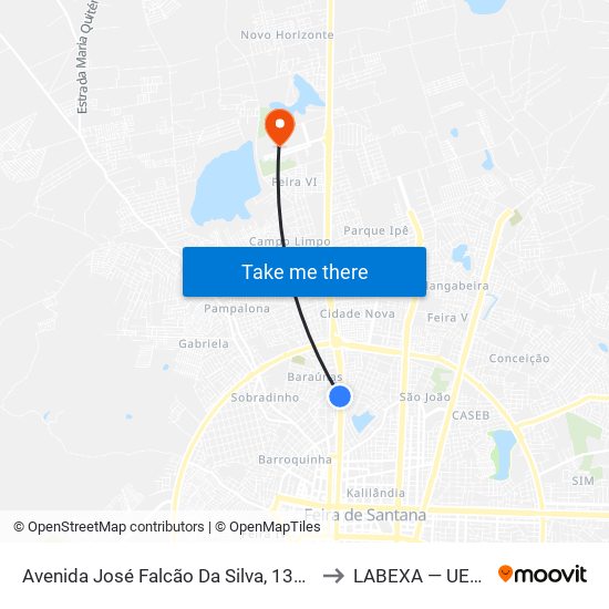 Avenida José Falcão Da Silva, 1347 to LABEXA — UEFS map