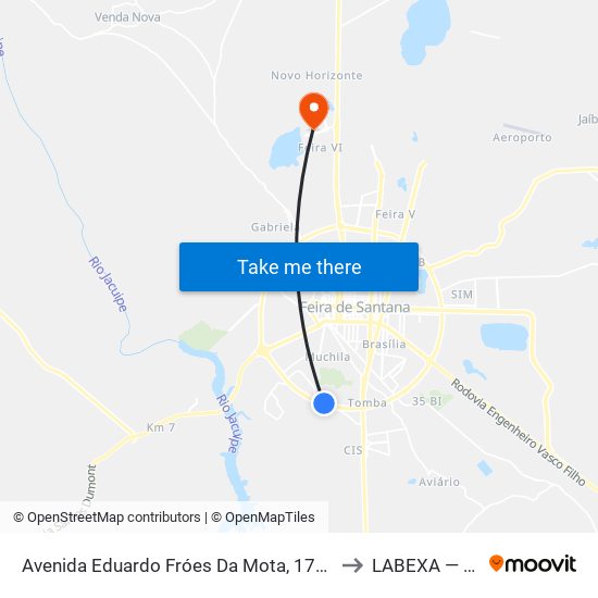 Avenida Eduardo Fróes Da Mota, 17728-17784 to LABEXA — UEFS map