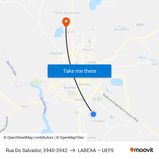 Rua Do Salvador, 3940-3942 to LABEXA — UEFS map