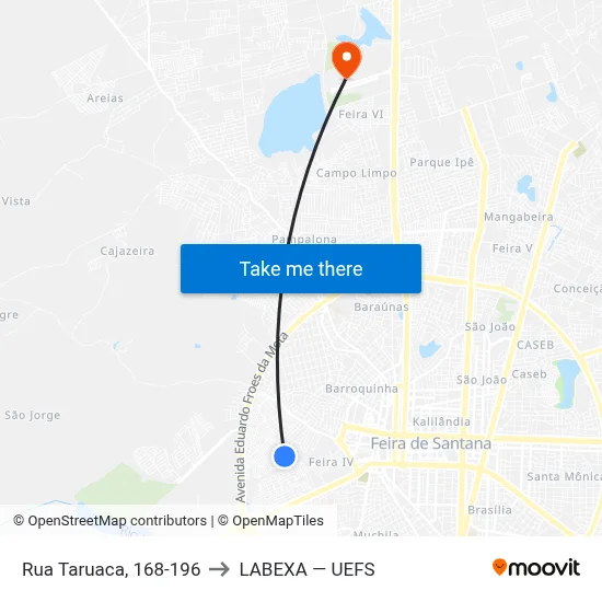 Rua Taruaca, 168-196 to LABEXA — UEFS map