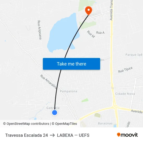 Travessa Escalada 24 to LABEXA — UEFS map