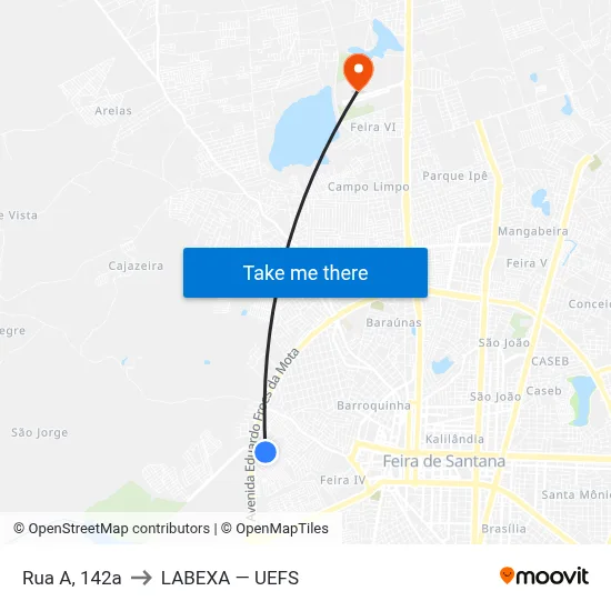 Rua A, 142a to LABEXA — UEFS map