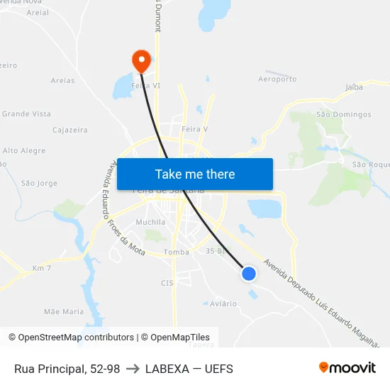 Rua Principal, 52-98 to LABEXA — UEFS map