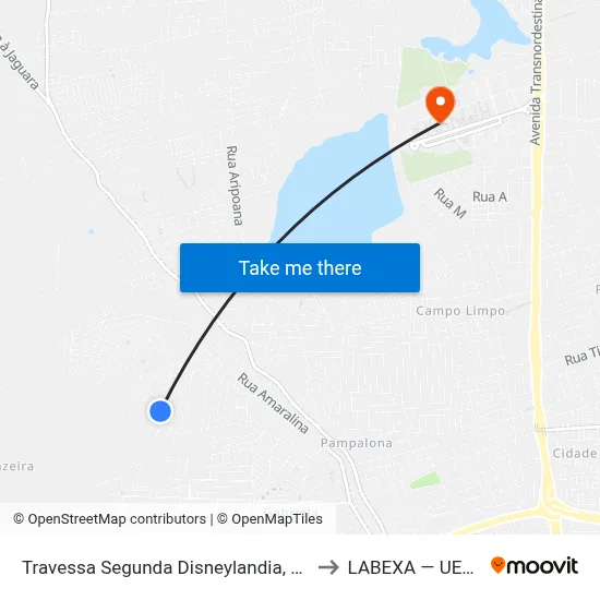 Travessa Segunda Disneylandia, 30 to LABEXA — UEFS map