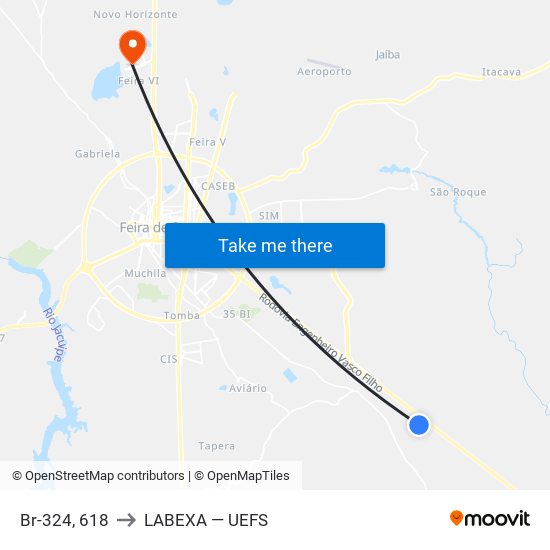 Br-324, 618 to LABEXA — UEFS map
