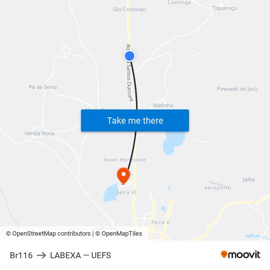 Br116 to LABEXA — UEFS map