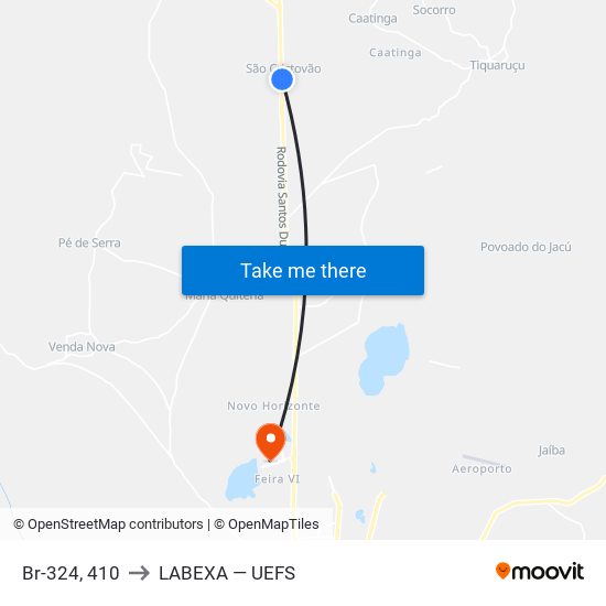 Br-324, 410 to LABEXA — UEFS map