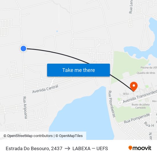 Estrada Do Besouro, 2437 to LABEXA — UEFS map