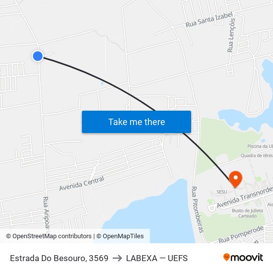 Estrada Do Besouro, 3569 to LABEXA — UEFS map