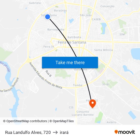 Rua Landulfo Alves, 720 to irará map
