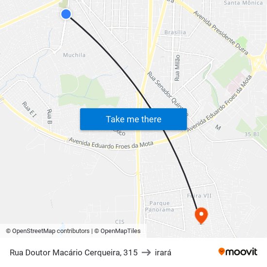 Rua Doutor Macário Cerqueira, 315 to irará map