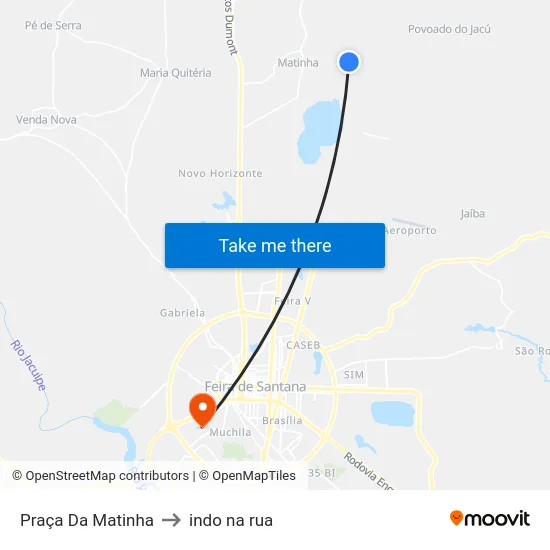 Praça Da Matinha to indo na rua map