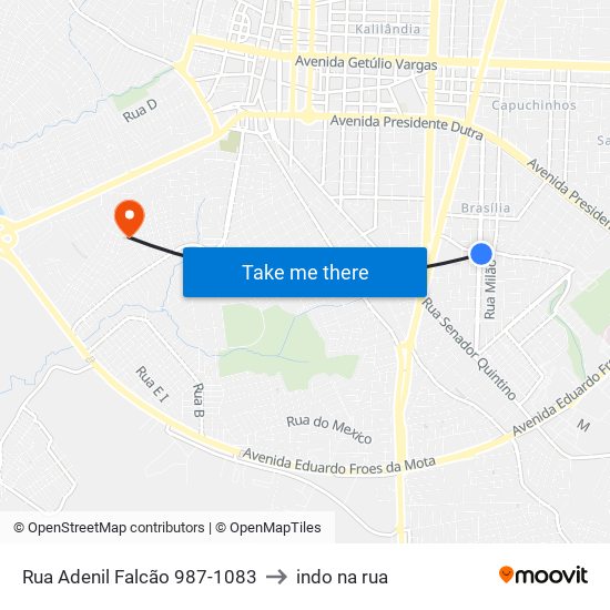 Rua Adenil Falcão 987-1083 to indo na rua map