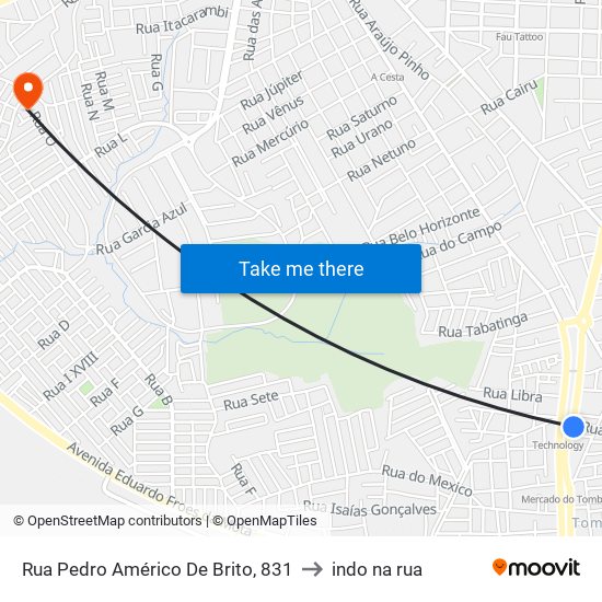 Rua Pedro Américo De Brito, 831 to indo na rua map