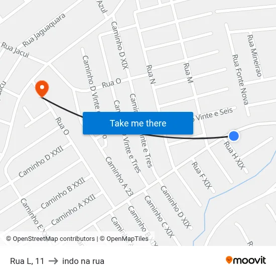 Rua L, 11 to indo na rua map