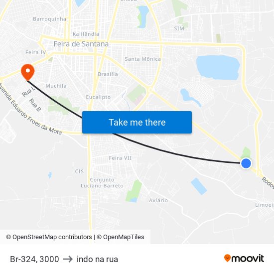 Br-324, 3000 to indo na rua map